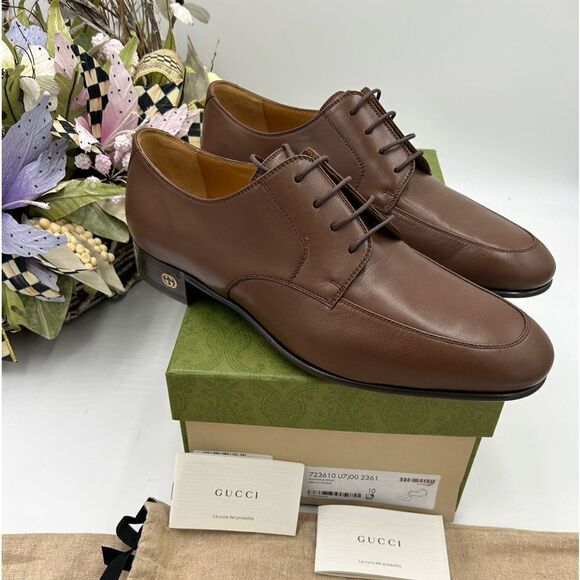 Men’s Gucci Leather, Oxford size 10 made in Italy - Picture 1 of 10